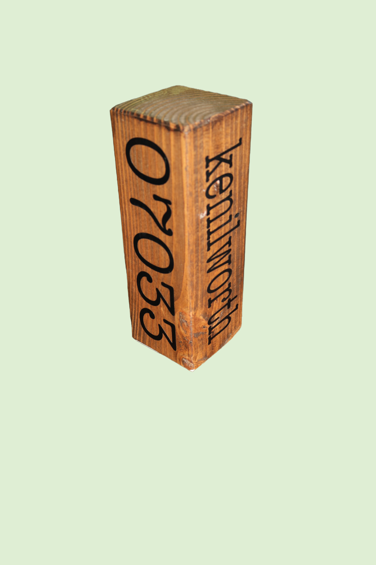 Chip Off The Old Block. Customizable Solid Wood -  Town, State Zip Code or Anything Keepsake -