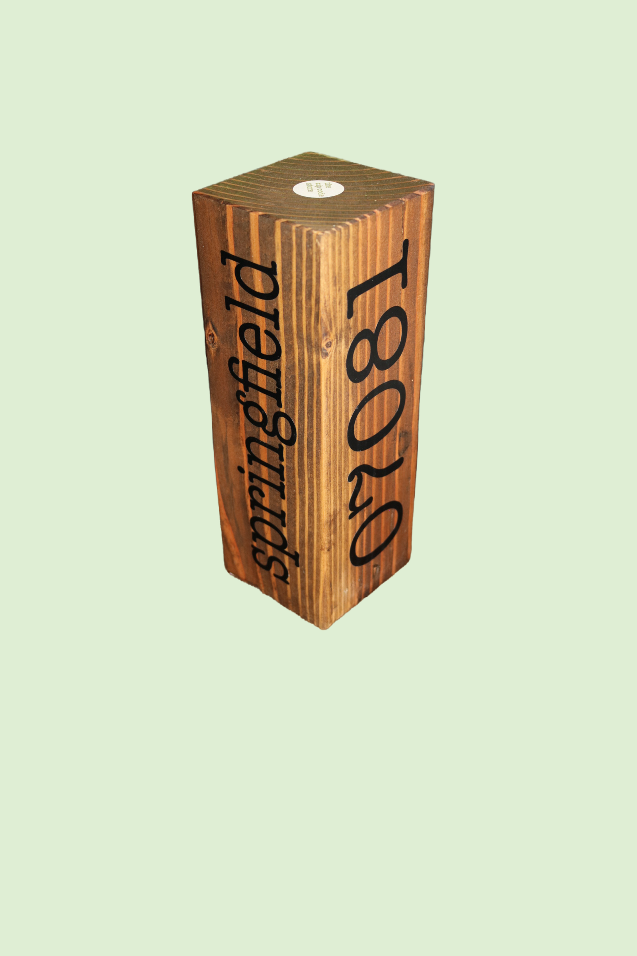 Chip Off The Old Block. Customizable Solid Wood -  Town, State Zip Code or Anything Keepsake -