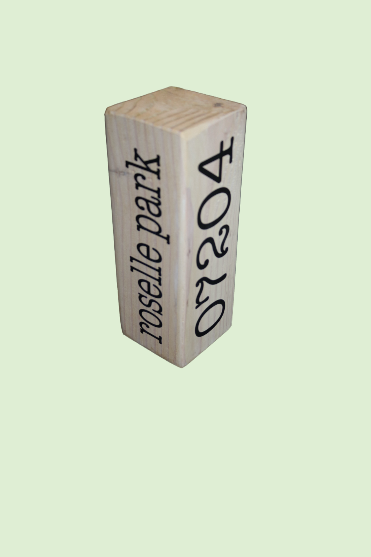 Chip Off The Old Block. Customizable Solid Wood -  Town, State Zip Code or Anything Keepsake -