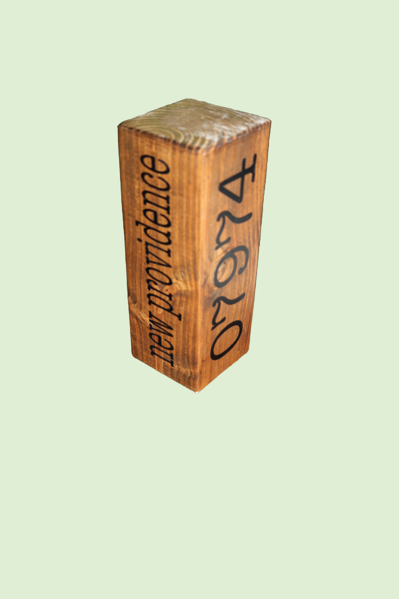Chip Off The Old Block. Customizable Solid Wood -  Town, State Zip Code or Anything Keepsake -