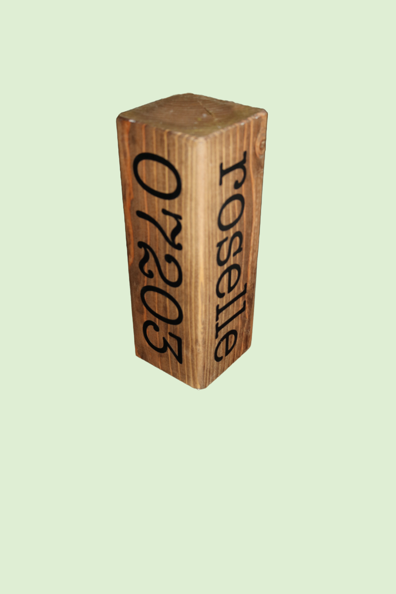 Chip Off The Old Block. Customizable Solid Wood -  Town, State Zip Code or Anything Keepsake -