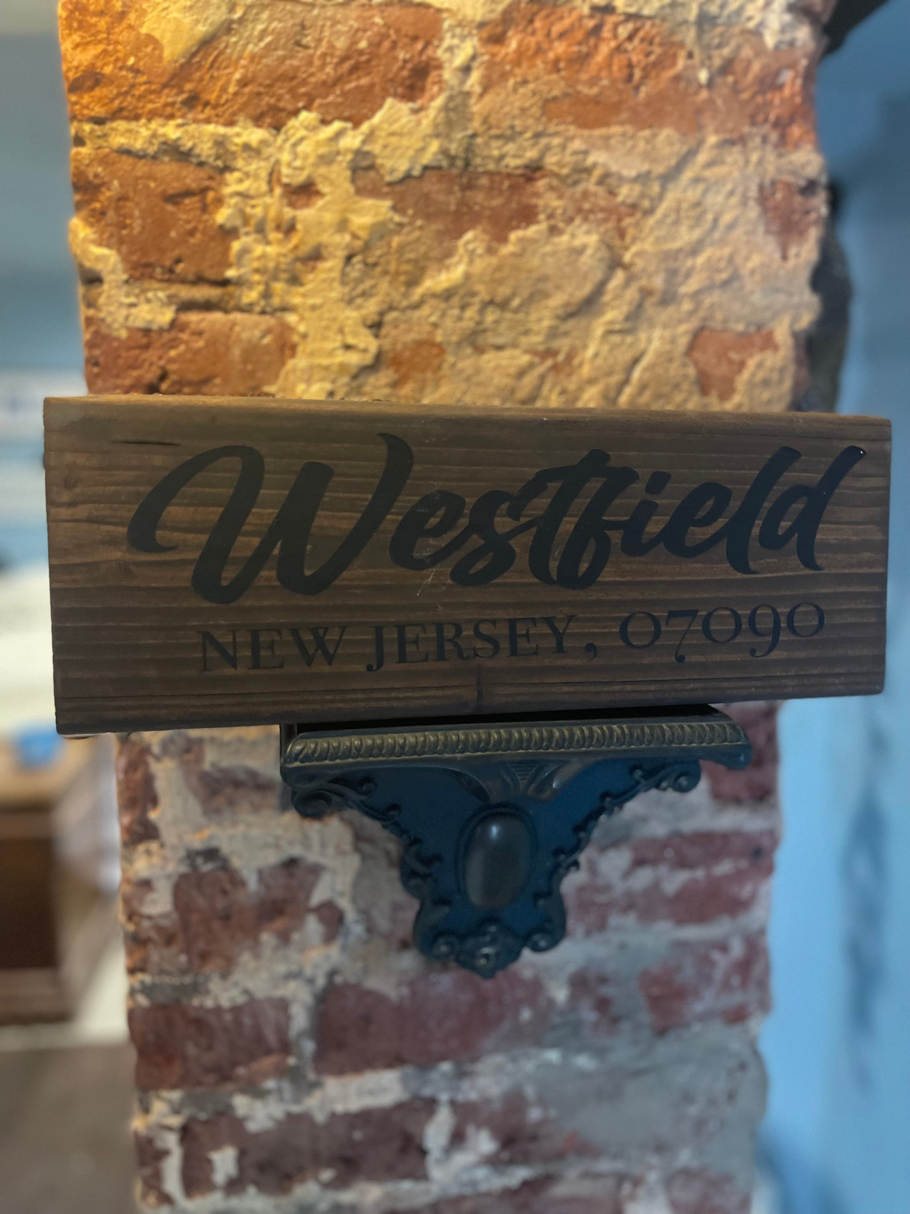 Reclaimed Cedar Wood Block – Westfield, NJ 07090 Keepsake - Chunk a Lunka