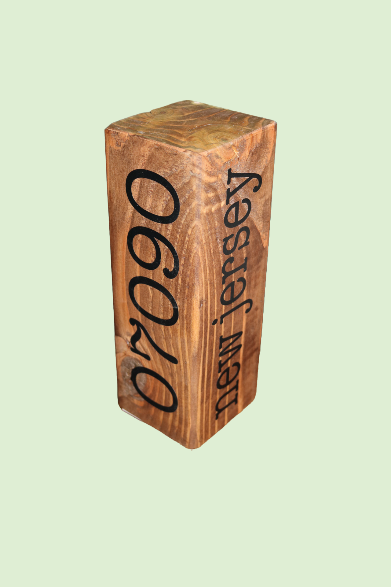 Chip Off The Old Block. Customizable Solid Wood -  Town, State Zip Code or Anything Keepsake -