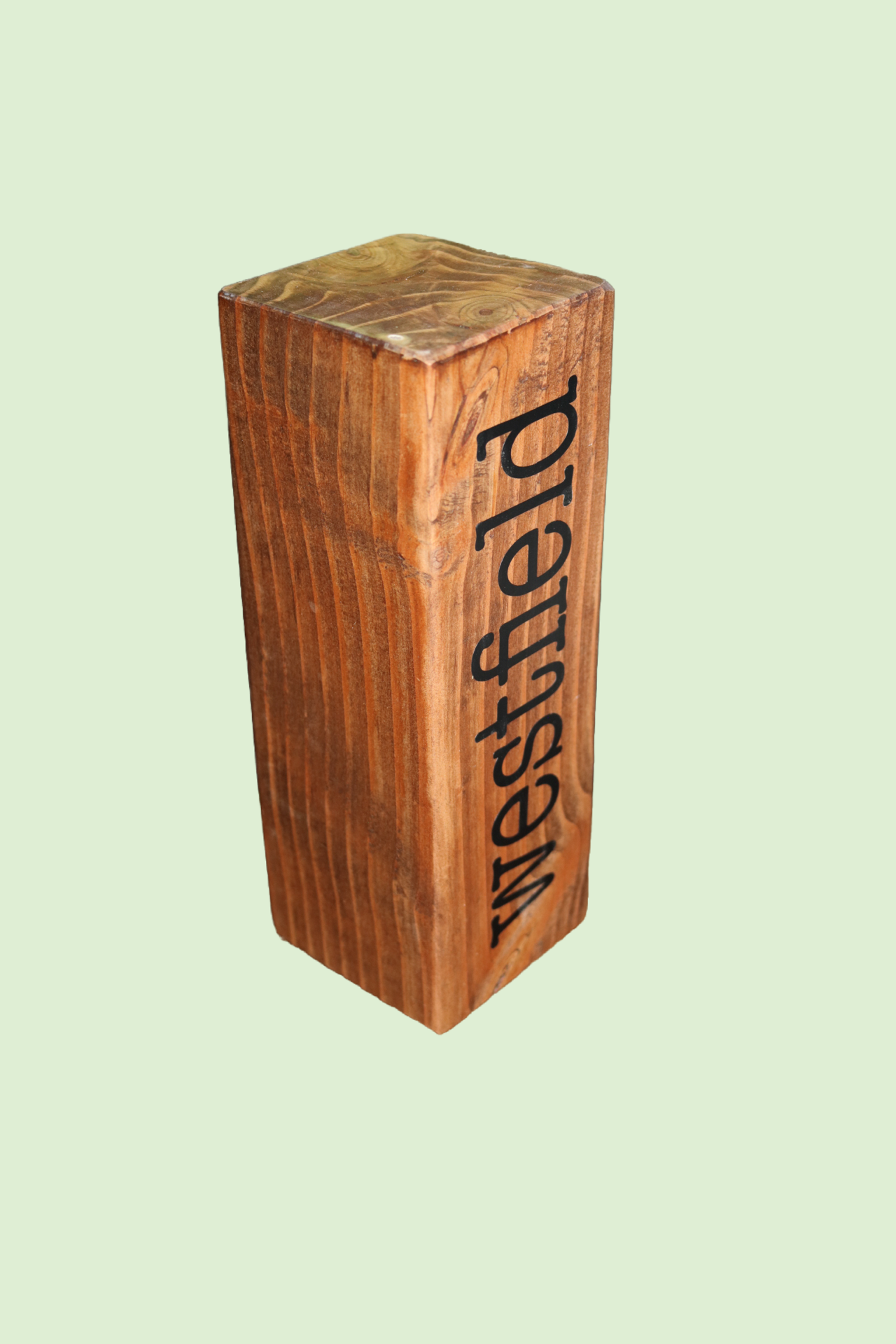 Chip Off The Old Block. Customizable Solid Wood -  Town, State Zip Code or Anything Keepsake -