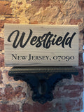 Reclaimed Cedar Wood Block – Westfield, NJ 07090 Keepsake - Chunk a Lunka