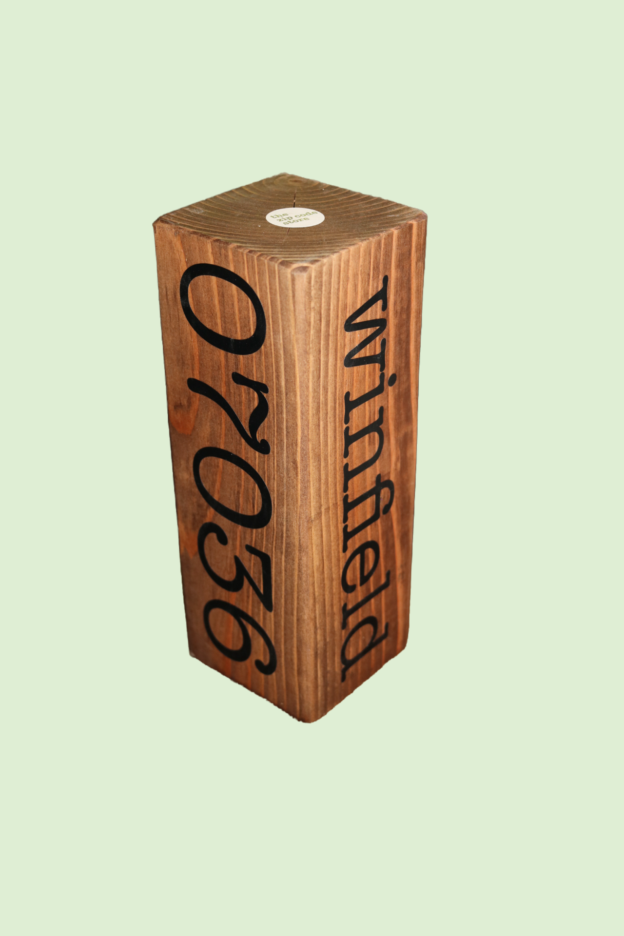 Chip Off The Old Block. Customizable Solid Wood -  Town, State Zip Code or Anything Keepsake -