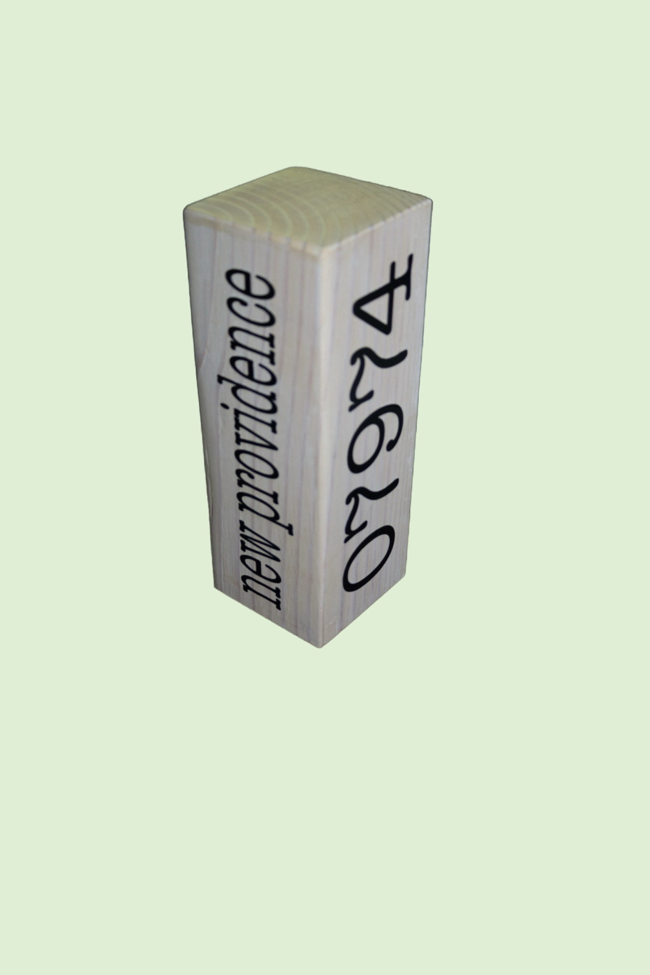 Chip Off The Old Block. Customizable Solid Wood -  Town, State Zip Code or Anything Keepsake -