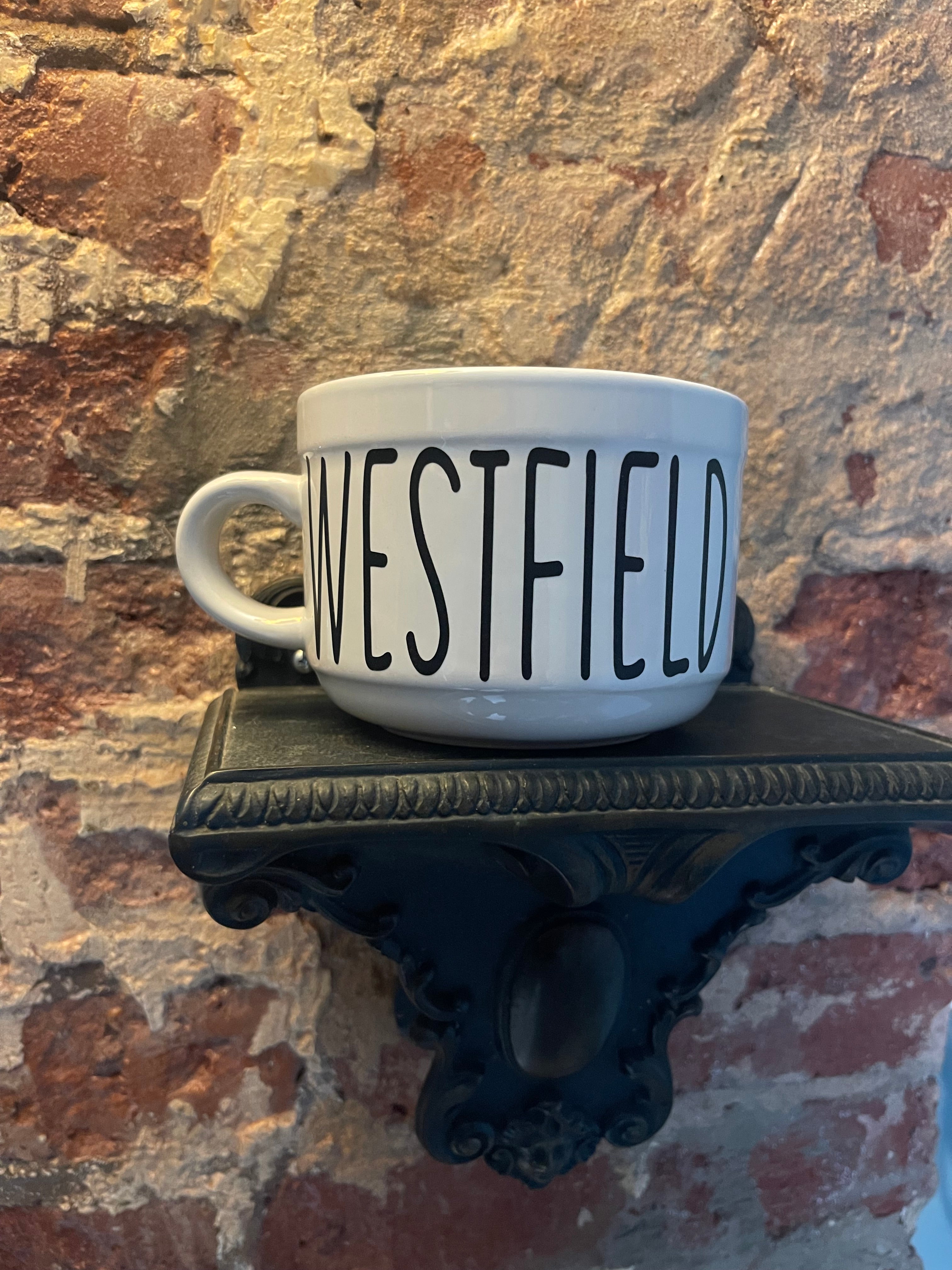 Customizable Oversized Mugs- A giant mug to eat your chow while proudly showing off your address or message- Chow Mugs