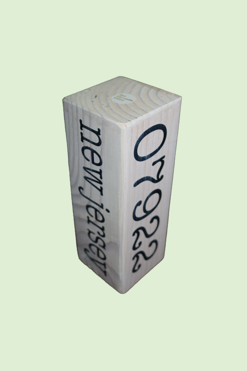 Chip Off The Old Block. Customizable Solid Wood -  Town, State Zip Code or Anything Keepsake -