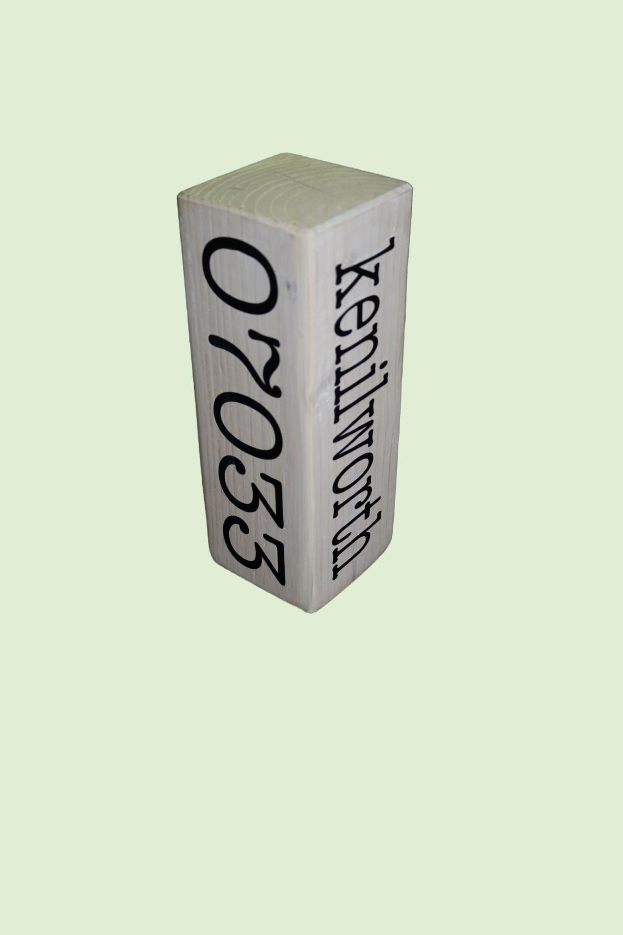 Chip Off The Old Block. Customizable Solid Wood -  Town, State Zip Code or Anything Keepsake -