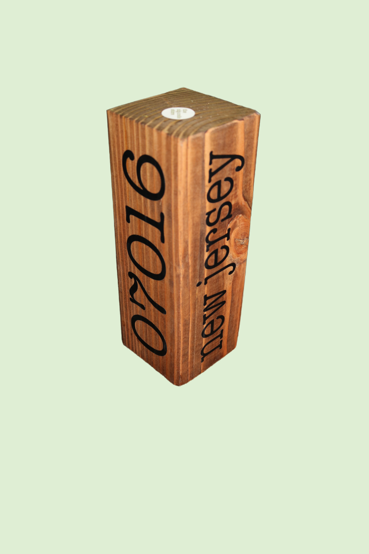 Chip Off The Old Block. Customizable Solid Wood -  Town, State Zip Code or Anything Keepsake -