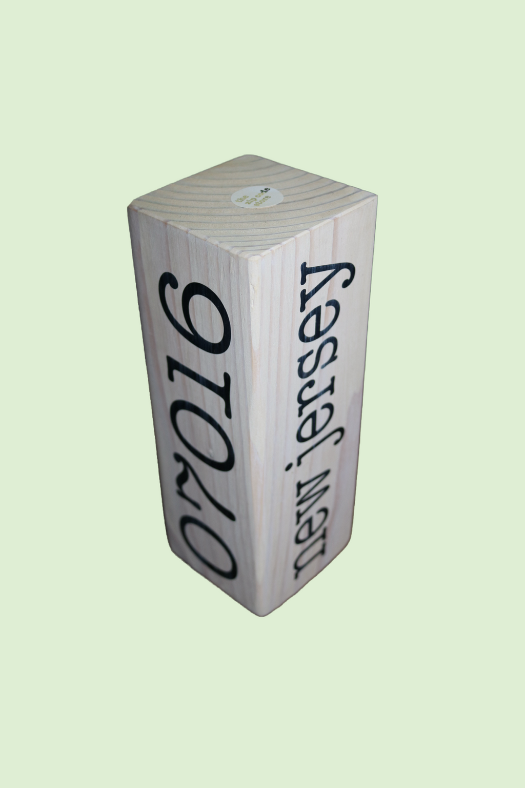 Chip Off The Old Block. Customizable Solid Wood -  Town, State Zip Code or Anything Keepsake -