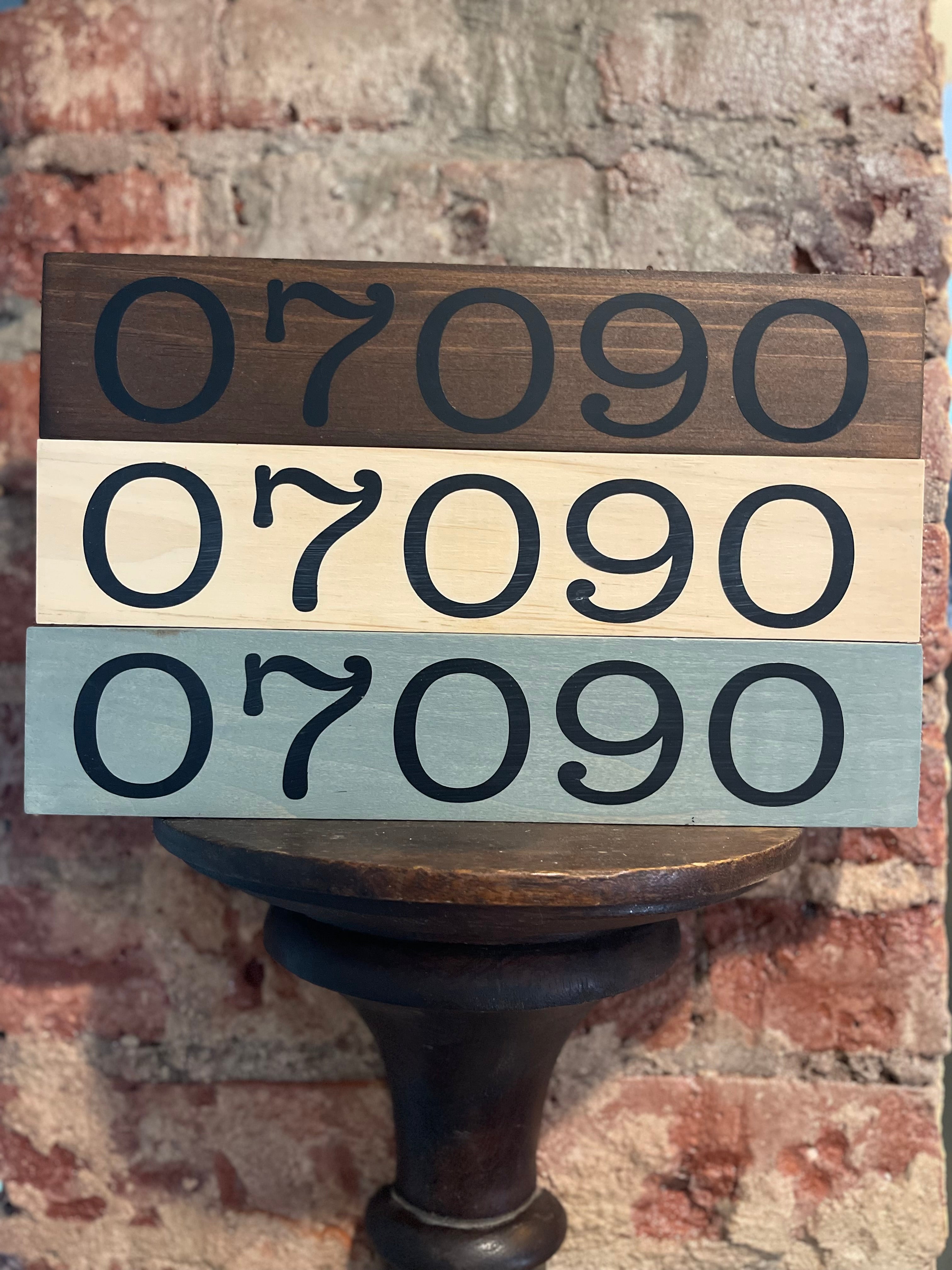 Customizable Pine Plank Sign – Hometown, State, ZIP Code Decor- One Footer