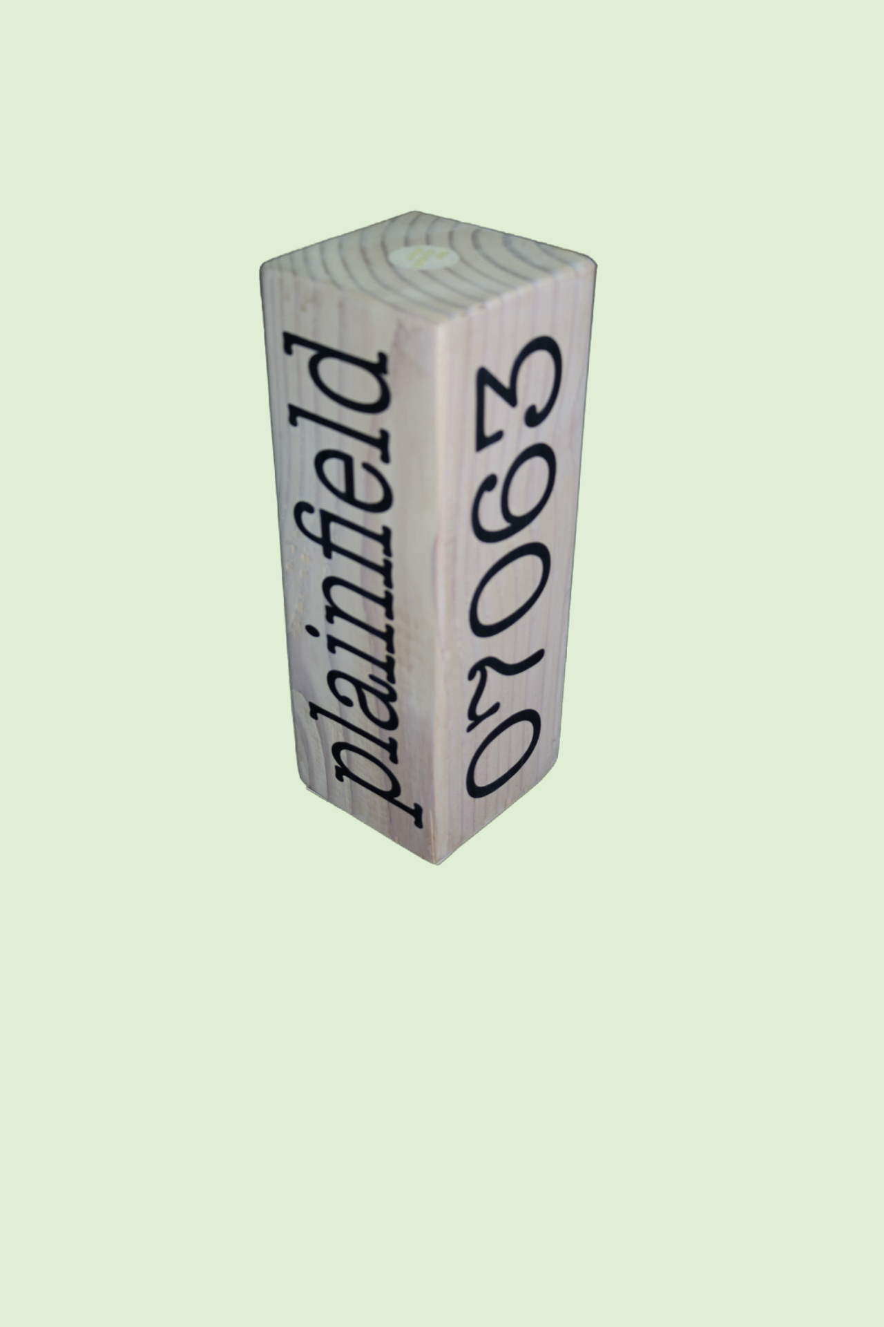Chip Off The Old Block. Customizable Solid Wood -  Town, State Zip Code or Anything Keepsake -