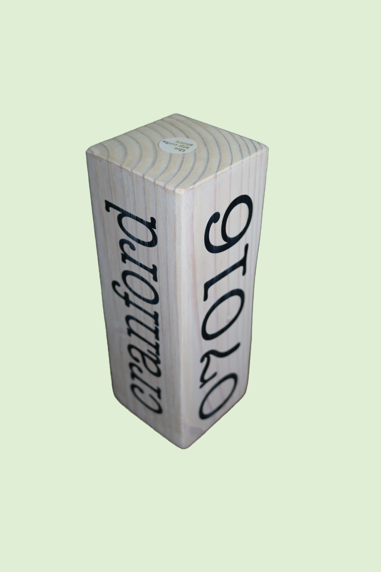 Chip Off The Old Block. Customizable Solid Wood -  Town, State Zip Code or Anything Keepsake -