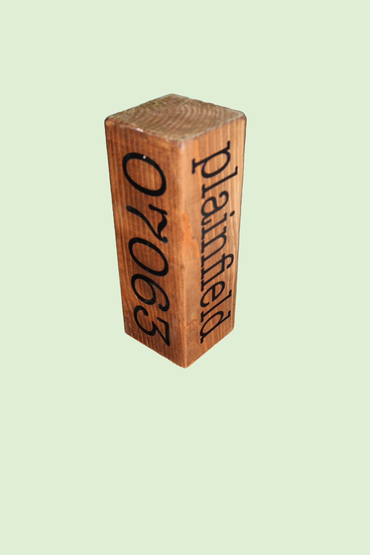 Chip Off The Old Block. Customizable Solid Wood -  Town, State Zip Code or Anything Keepsake -