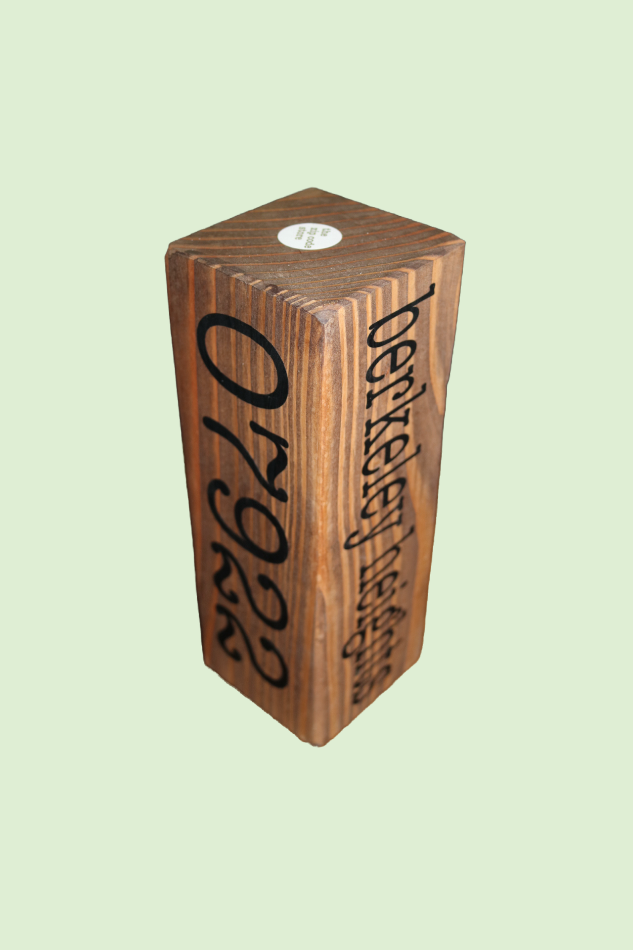 Chip Off The Old Block. Customizable Solid Wood -  Town, State Zip Code or Anything Keepsake -
