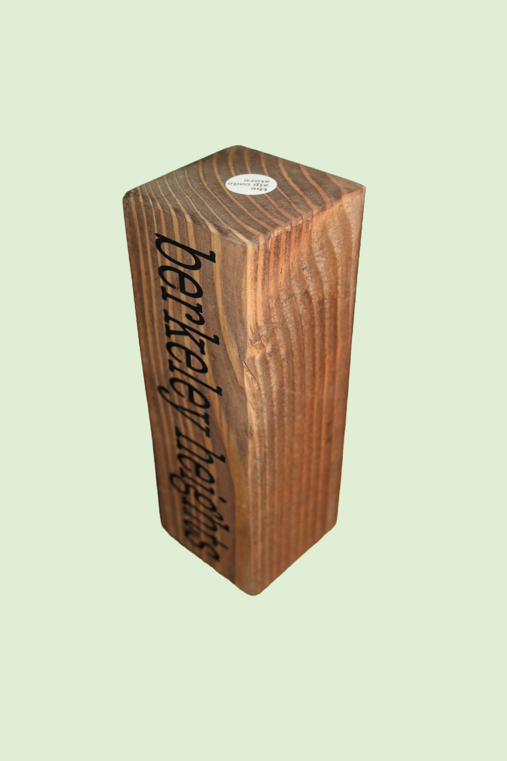 Chip Off The Old Block. Customizable Solid Wood -  Town, State Zip Code or Anything Keepsake -