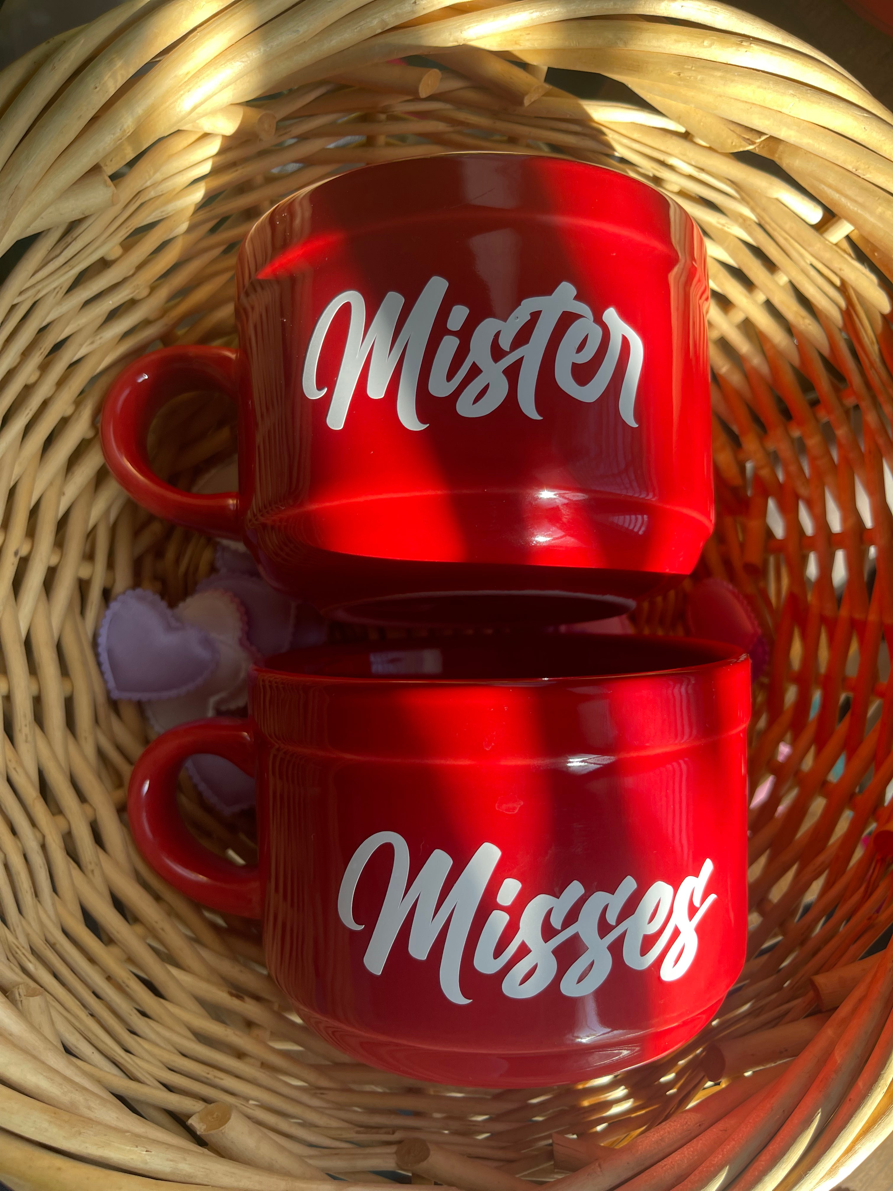 Customizable Oversized Mugs- A giant mug to eat your chow while proudly showing off your address or message- Chow Mugs